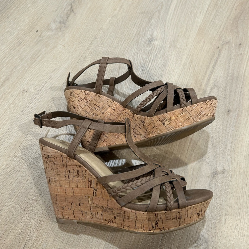 Brown Wedge Sandals
